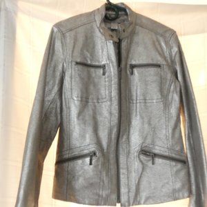 Genuine Leather Chico's Short, Lined Jacket, NWOT